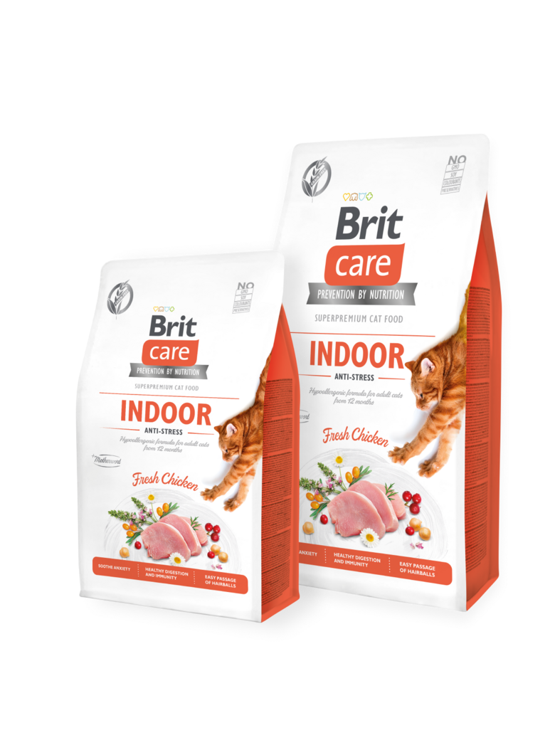 Sausā barība kaķiem BRIT CARE Grain-Free INDOOR ANTI-STRESS, 7 kg