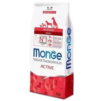 Sausā barība MONGE ALL BREEDS Adult Active with Chicken 12 kg