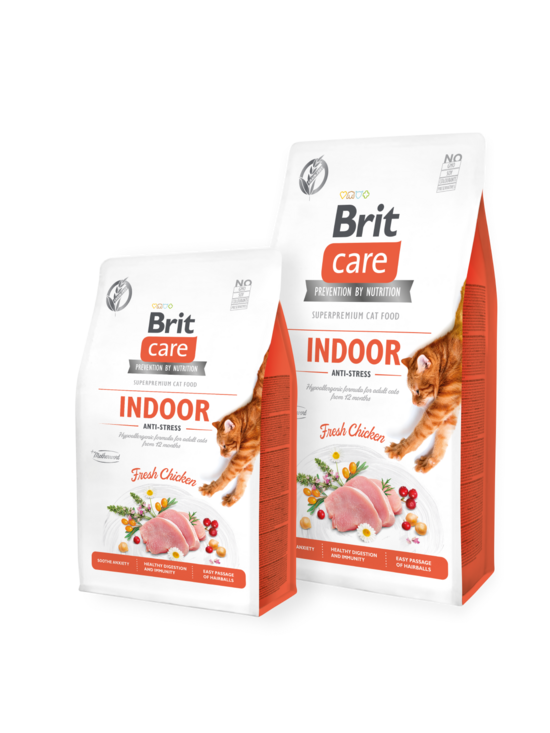 Sausā barība kaķiem BRIT CARE Grain-Free INDOOR ANTI-STRESS, 7 kg