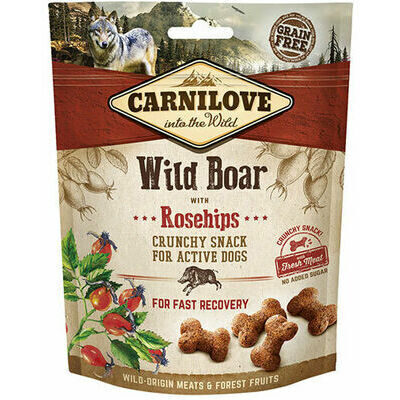 Kārumi suņiem CARNILOVE Dog snack Wild Boar with Rosehips with fresh meat 200g
