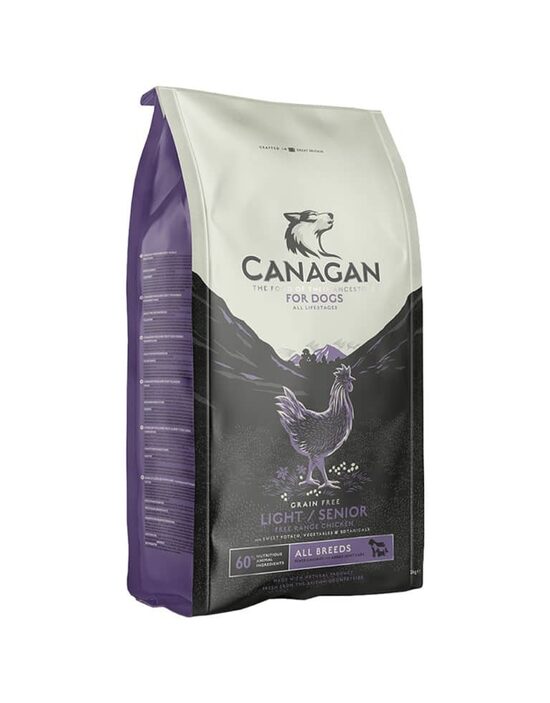 Sausā barība CANAGAN LIGHT / SENIOR FREE RANGE CHICKEN