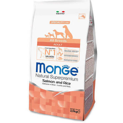 Sausā barība MONGE ALL BREEDS Adult Salmon and Rice 12 kg