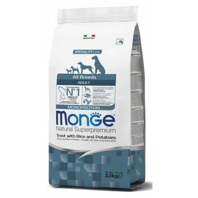 Sausā barība MONGE ALL BREEDS ADULT TROUT 12 kg