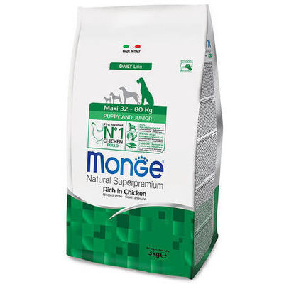 Sausā barība MONGE MAXI Puppy & Junior 12 kg